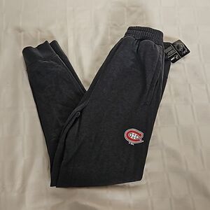 NHL Men's Canadian Montreal Logo Sweatpants Small Gray